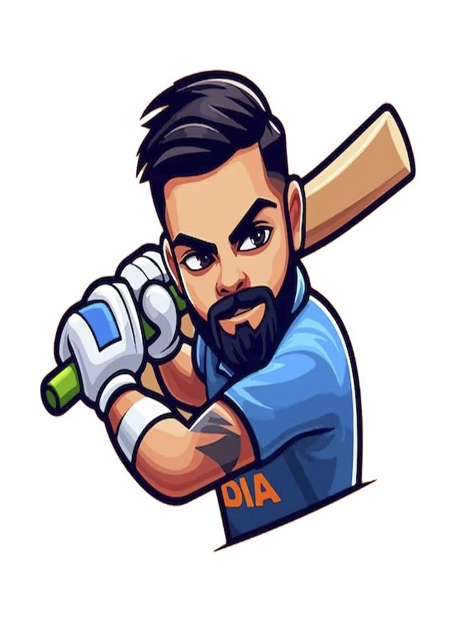Deep Print Virat Acrylic Fridge Magnet, Virat Kohli Theme, Home Decor Gift, Birthday, Valentine, Boyfriend, Waterproof Glass-Like Finish - Image 1